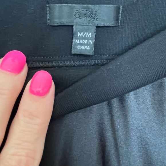 ATM Anthony Thomas Melillo Paneled Silk Black Column Maxi Skirt Medium - Picture 4 of 5